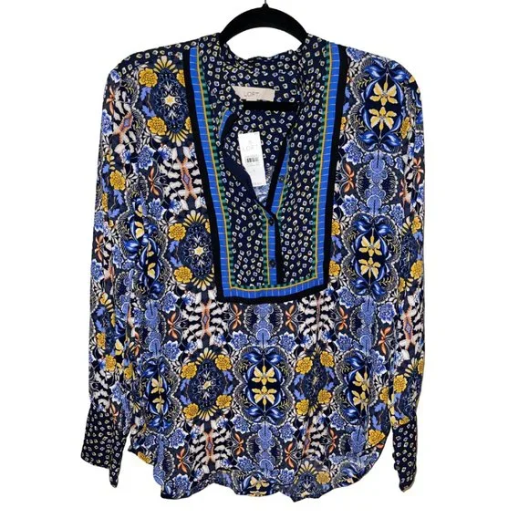 Loft Floral Blue Blouse - Picture 1 of 2